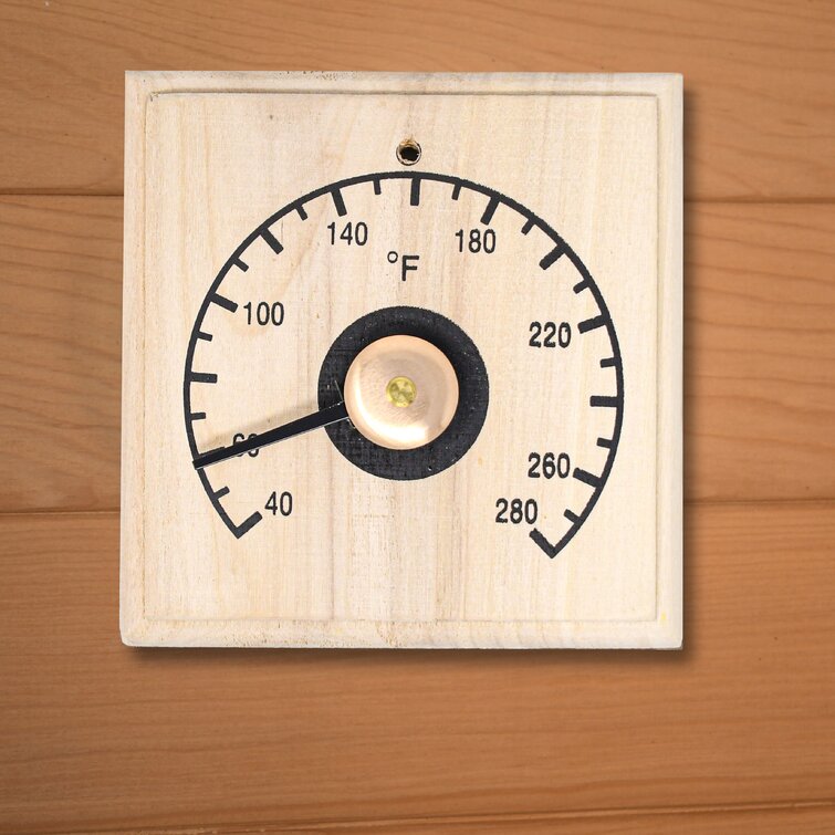 undefined | Finland Pine Square Thermometer