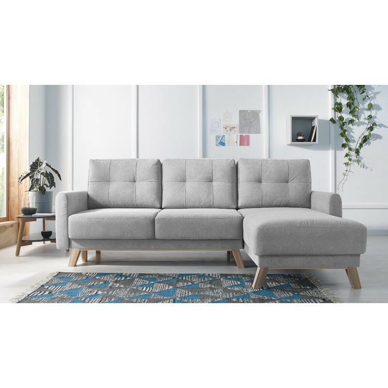 ECKSOFA mit Bettfunktion von ZIPCODEDESIGN Hellgrau