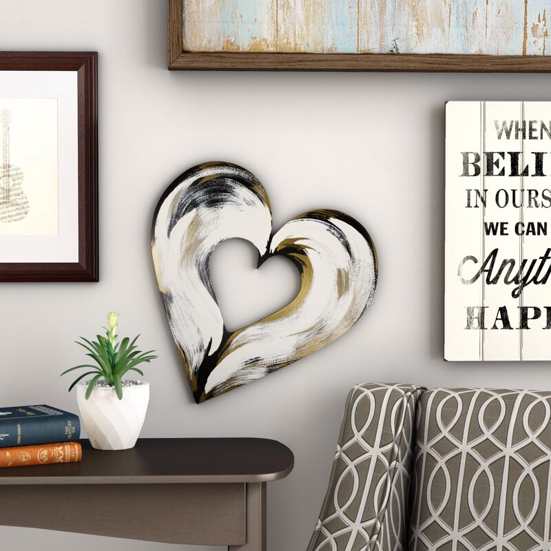Heart in Heart Wall Décor - Distressed Wood Wall Decorations