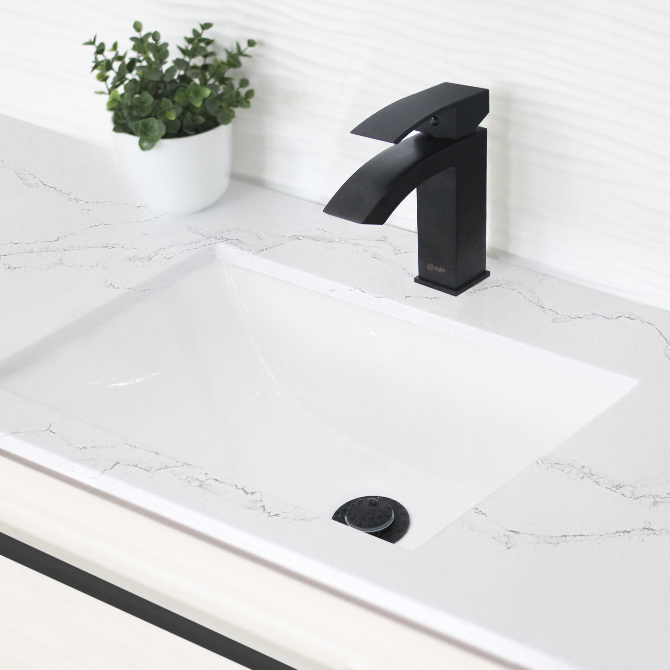 Stylish White Ceramic Rectangular Undermount Bathroom Sink With Overflow Reviews Wayfairca