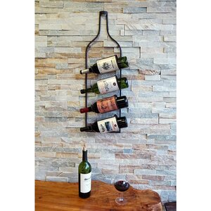 4 Bottle Wall Mounted Wine Rack