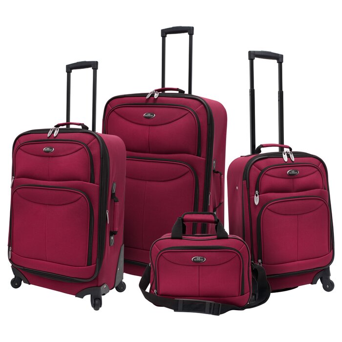 U.S. Traveler Fashion 4 Piece Luggage Set & Reviews | Wayfair.ca