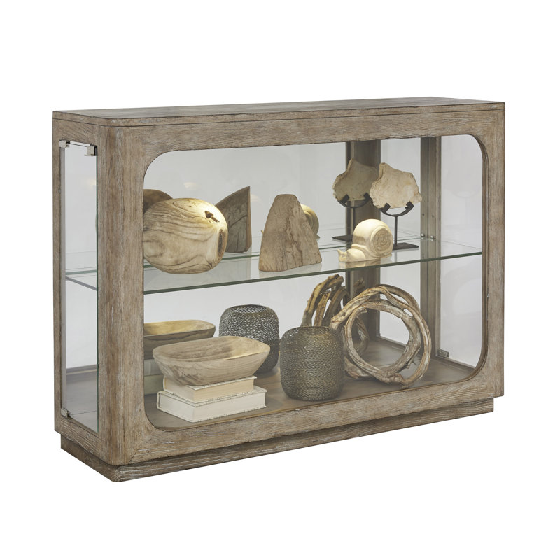 Ophelia Co Aaru Lighted Console Curio Cabinet Reviews Wayfair Aaru Lighted Console Curio Cabinet
