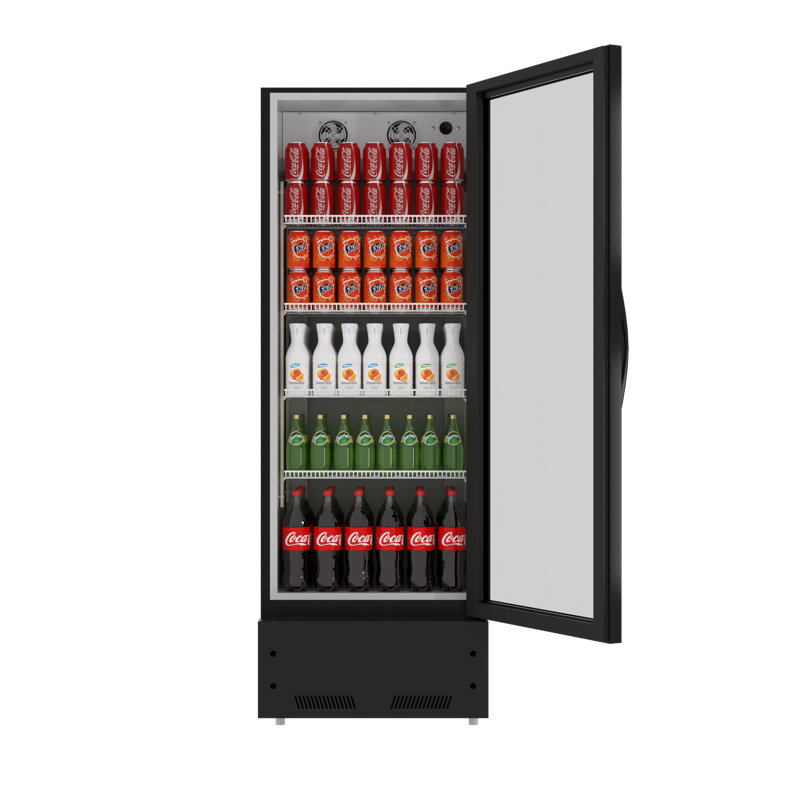 Display Merchandiser Refrigerator 24" W 16.5 Cu.ft Glass Door Finish: Black