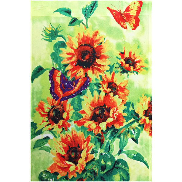 51groups Butterflies And Sunflowers 2 Sided Polyester 12 X 18 In Garden Flag Wayfair