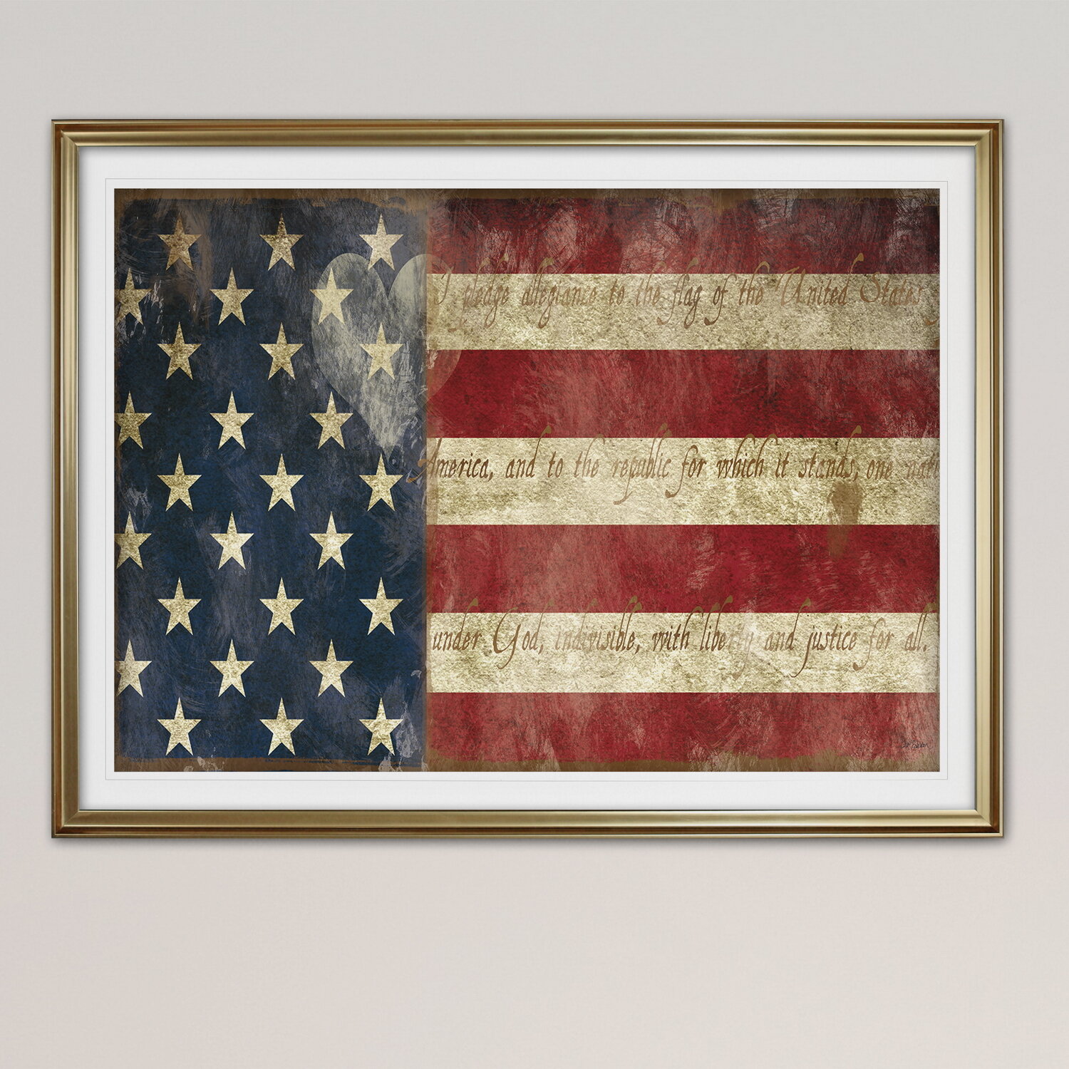 August Grove® I Pledge Allegiance - Picture Frame Print 