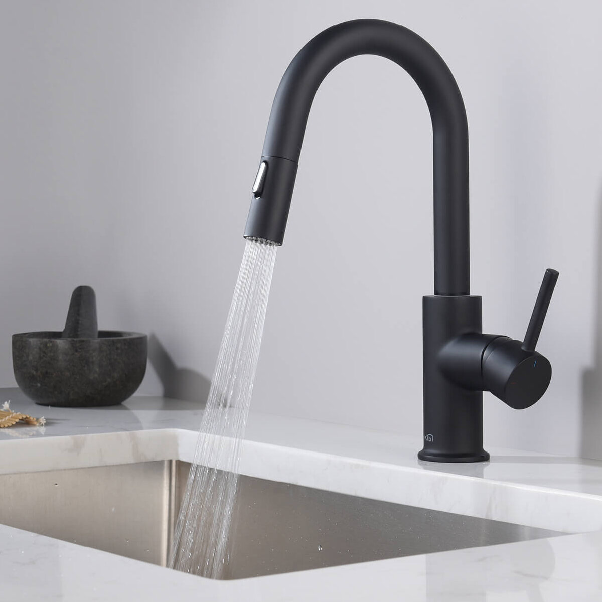 Details about   HB Sleek Looking Contemporary Pull Down Kitchen Faucet-Great for Remodel Upgrade 