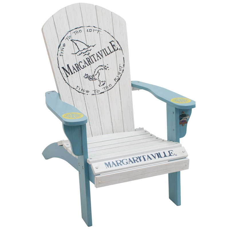 Rio Brands Margaritaville Fins To The Left Solid Wood Adirondack Chair Reviews Wayfair