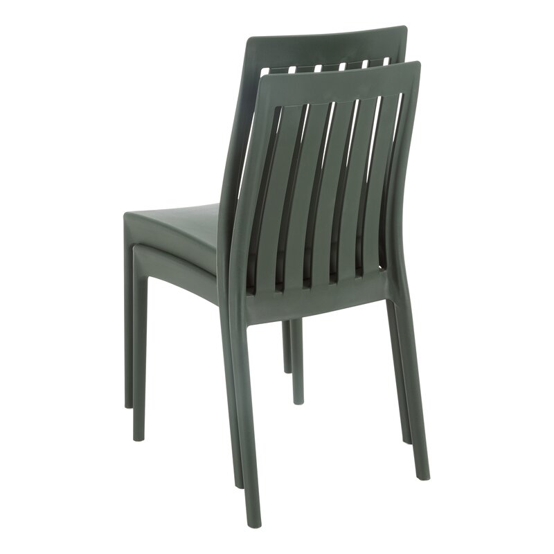 Symple Stuff Barbra Heavy Duty Plastic Stacking Patio Dining Chair