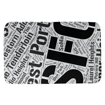 East Urban Home Pittsburgh Pennsylvania Districts Rectangle Memory Foam Non Slip Bath Rug Wayfair