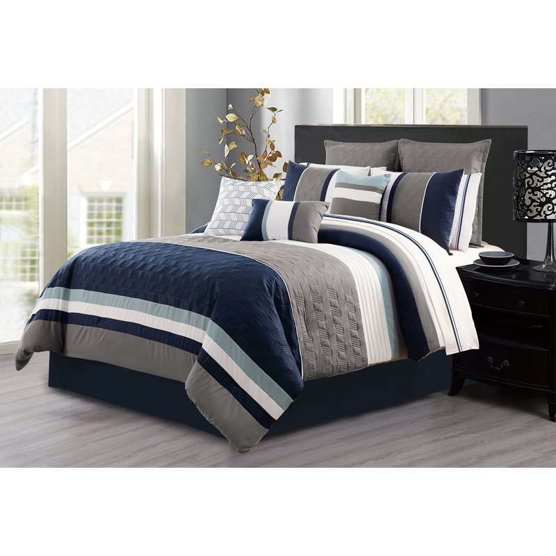 Winston Porter Roseline Microfiber Reversible Comforter Set