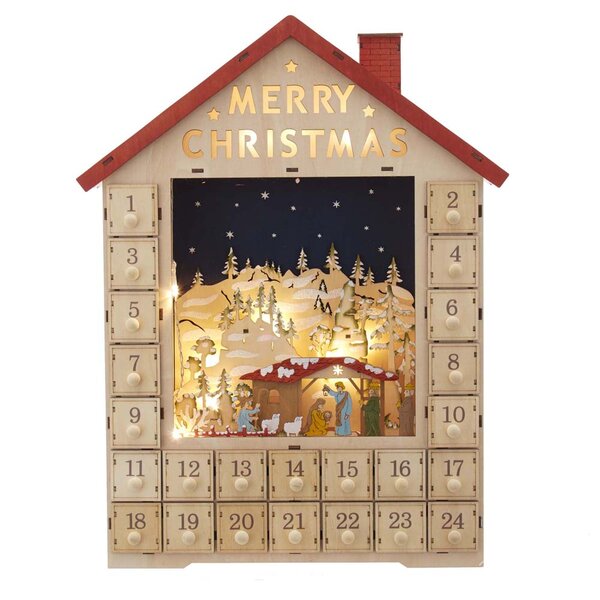 Kurt Adler Battery-Operated Advent Calendar House | Wayfair