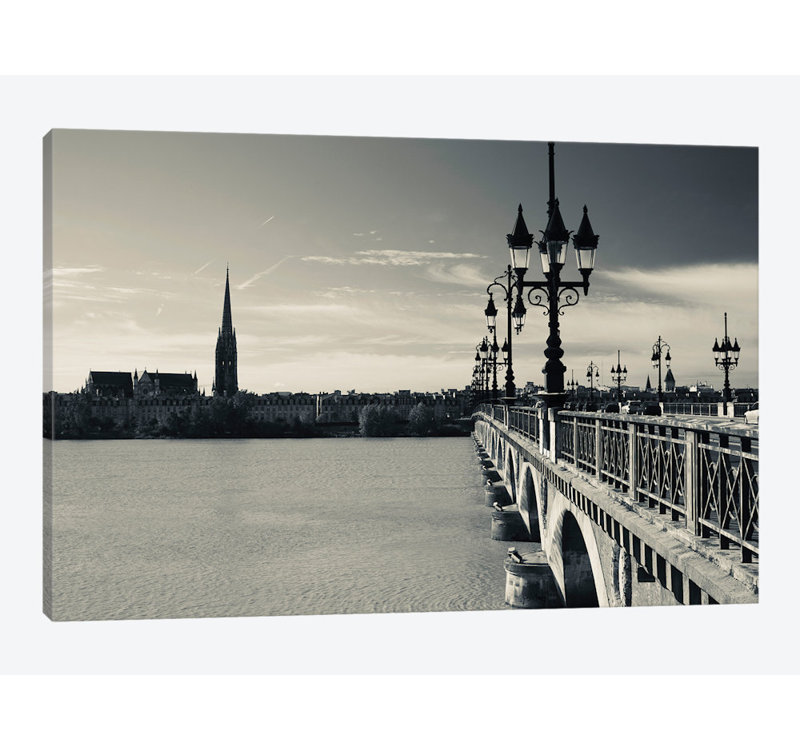 East Urban Home Pont De Pierre Bridge Across Garonne River Bordeaux Gironde Aquitaine France Photographic Print On Canvas Wayfair