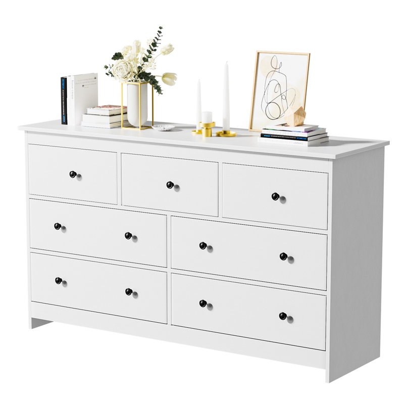 Chayanna 7 - Drawer Dresser Color: White