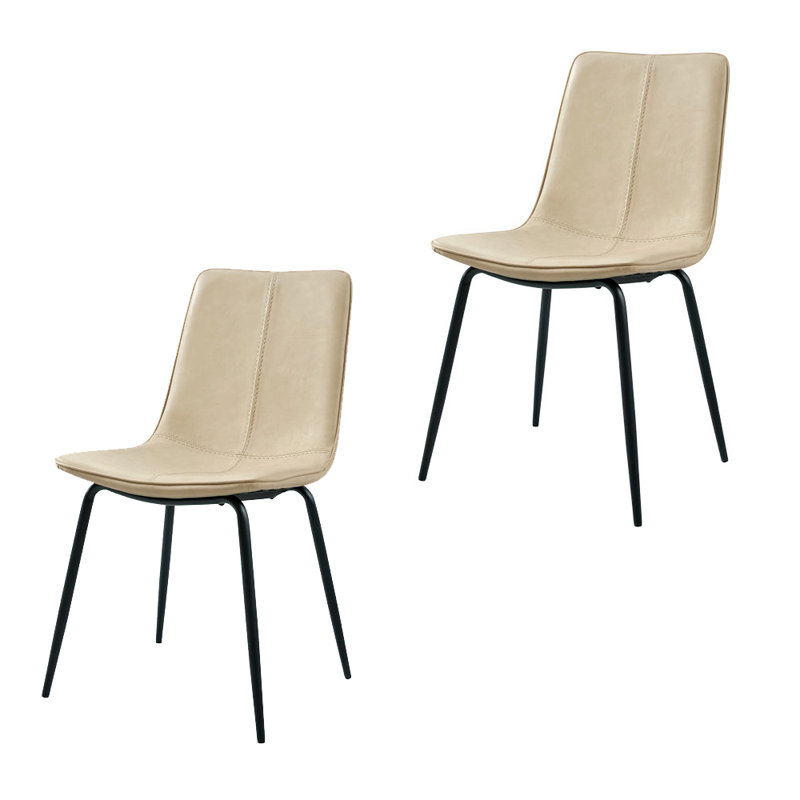Leather King Louis Back Side Chair Dining Chair Upholstery Color: Beige