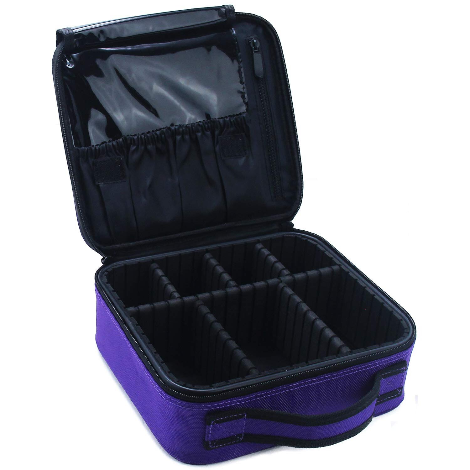 10pcs Large Plastic Manicurists Personal Box Storage Case Container Purple