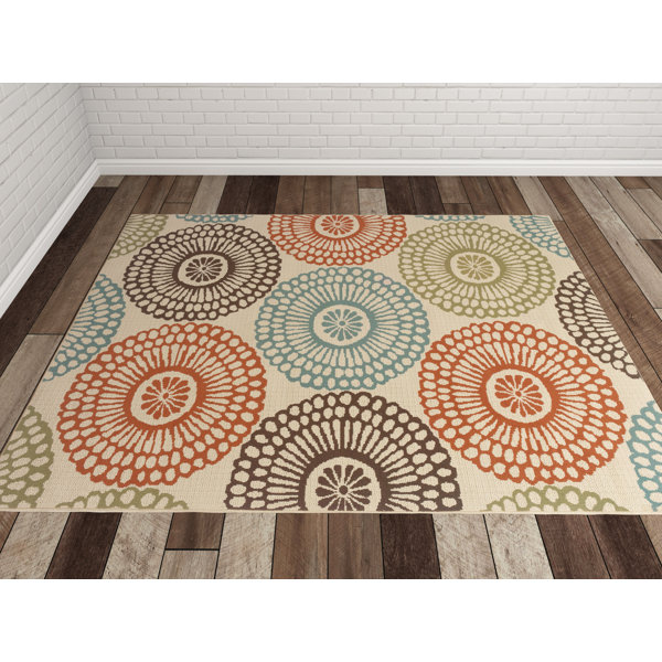 Bungalow Rose Douane Orange Brown Area Rug Reviews Wayfair