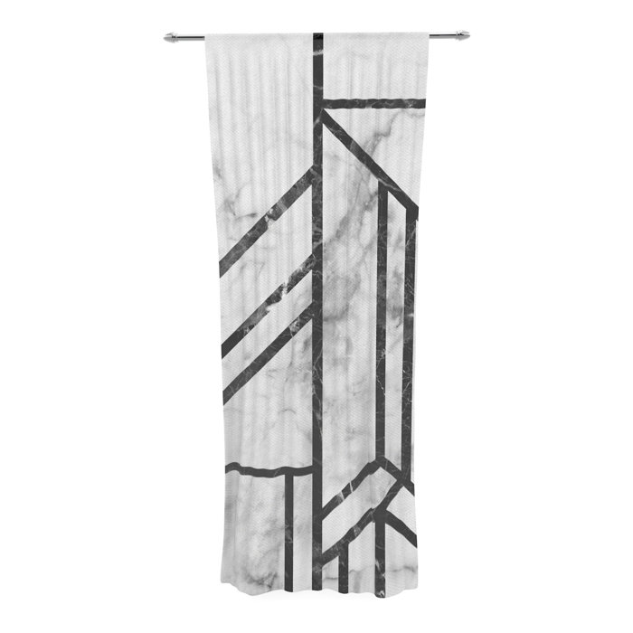 East Urban Home Marble Mosaic Modern Decorative Geometric Sheer