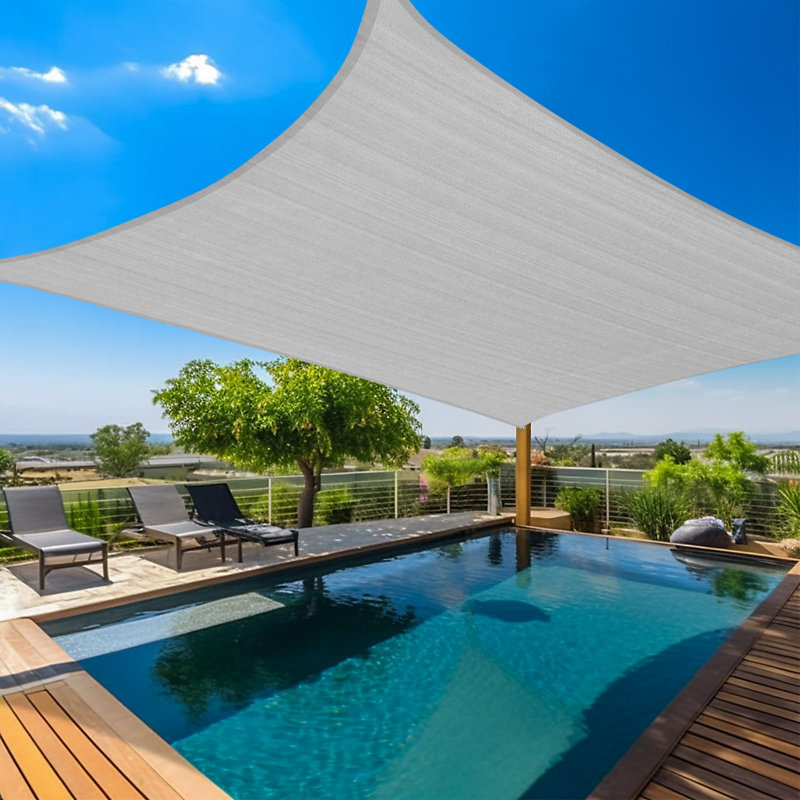 14'X22' Customize Rectangle Sun Shade Sail Color: Light Gray