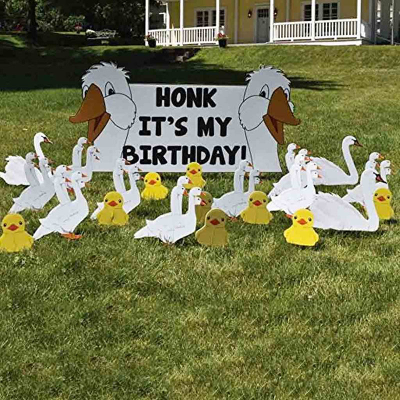 The Party Aisle 22 Piece Honk It S My Birthday Yard Decoration