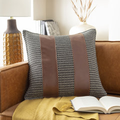 modern leather pillows