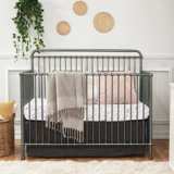 silver baby crib