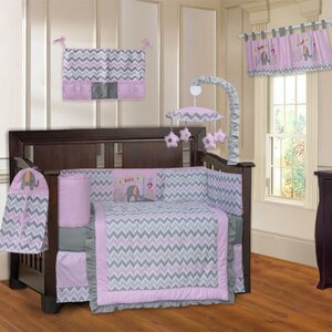 Elephant Zigzag 10 Piece Crib Bedding Set