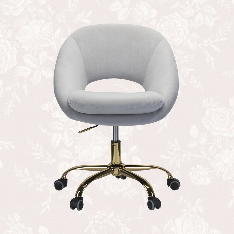 Lourdes Velvet Task Chair