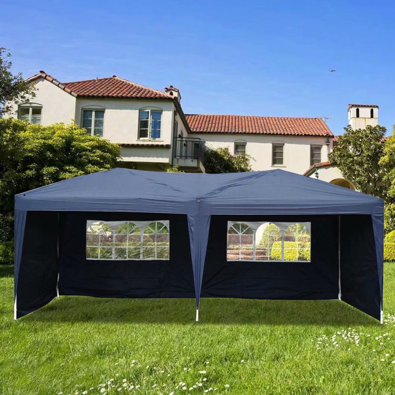 Winado 19 5 Ft W X 10 Ft D Metal Pop Up Canopy Wayfair