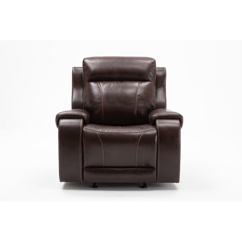 faux leather glider chair