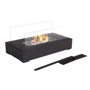 Certified Re Ivation Vent-less Mini Tabletop Fireplace Red Stainless Steel Portable Bio Ethanol Fireplace for Indoor & Outdoor Use Includes Decorative Fireplace Fuel Canister & Flame Snuffer