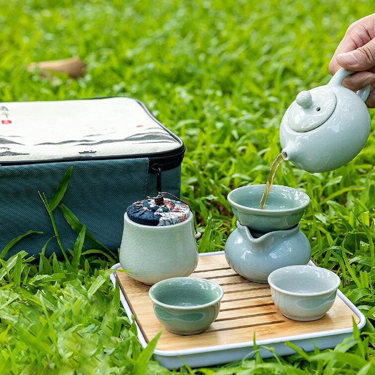 Wooden Tea Caddy Canister Tea Boxes Kung Fu Tea Storage Portable Storage Jar 