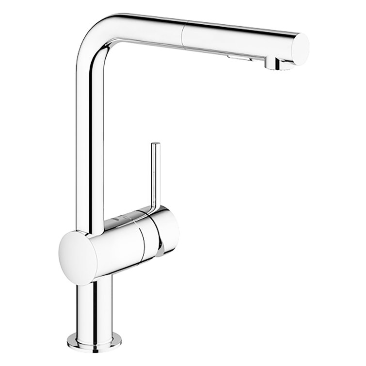 GROHE Minta® Pull Out Single Handle Kitchen Faucet with ...
