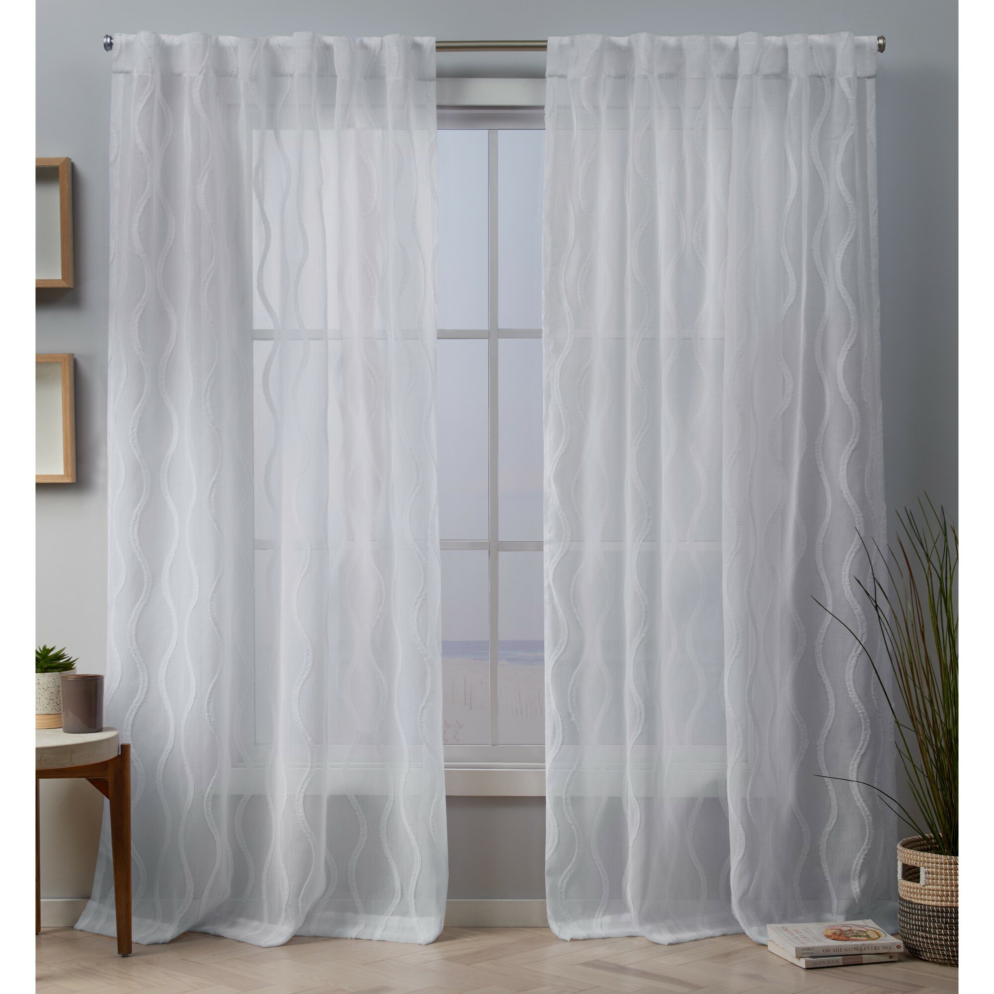 Dovecove Ryley Sheer Tab Top Curtain Panels Reviews Wayfair