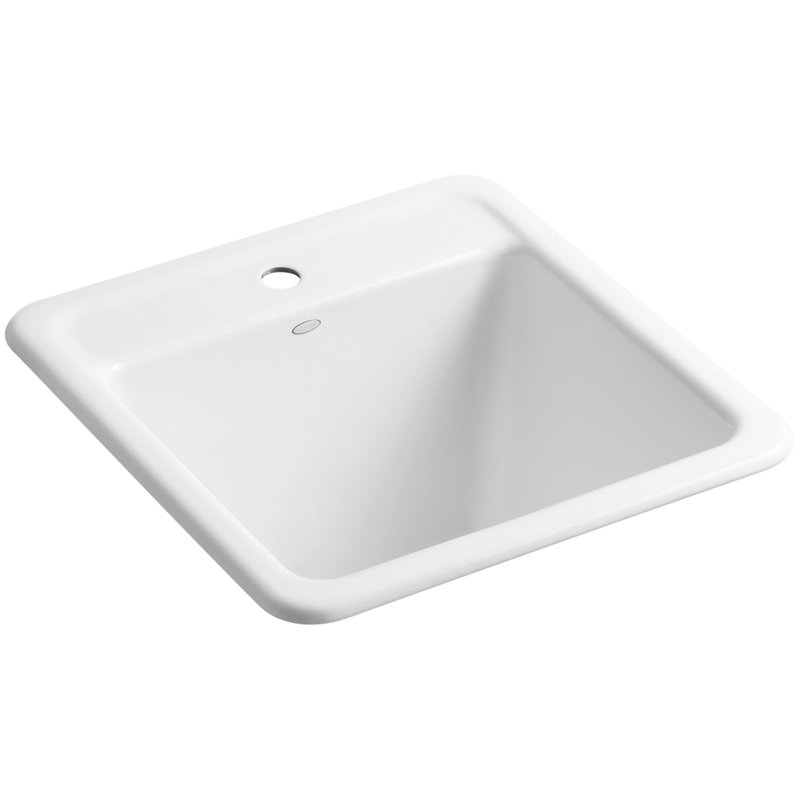 K 19022 1 0 96 Kohler Park Falls 22 X 21 Undermount Drop In Service Sink Reviews Wayfair