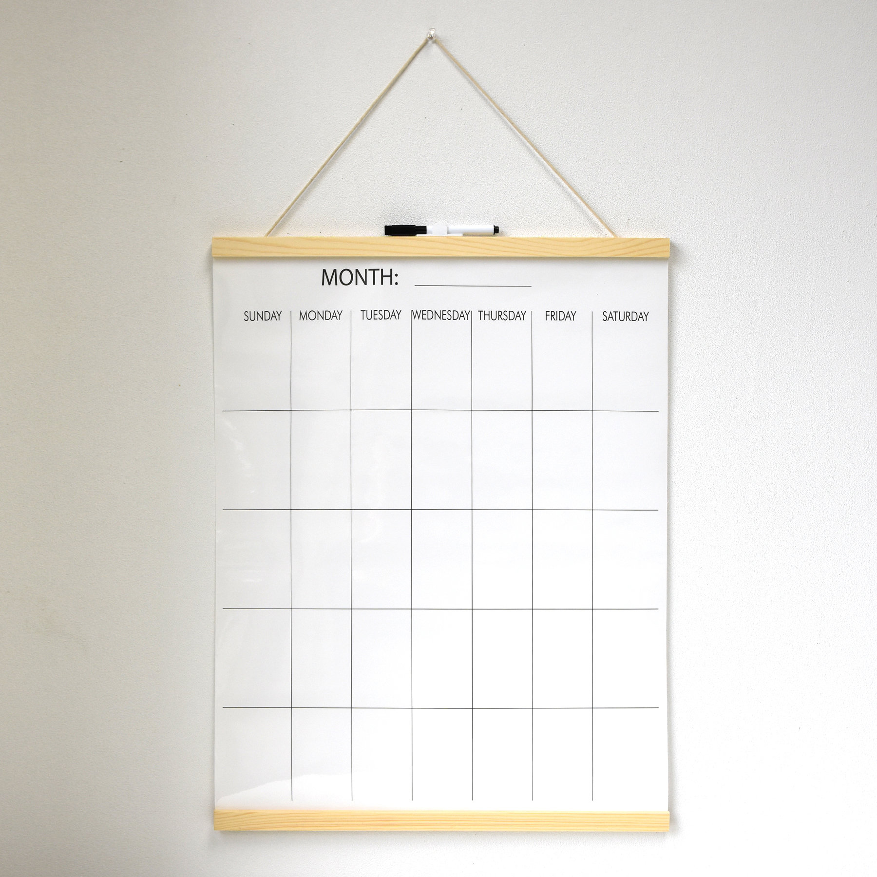 Wallpops Dry Erase Tapestry Wall Mounted Combination Calendar