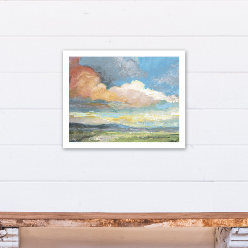 Canora Grey Abstract Cloudy Days And Rolling Hills Landscape Wrapped Canvas Painting Print Wayfair