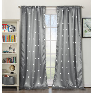 Brandan Geometric Blackout Thermal Curtain Panels (Set of 2)