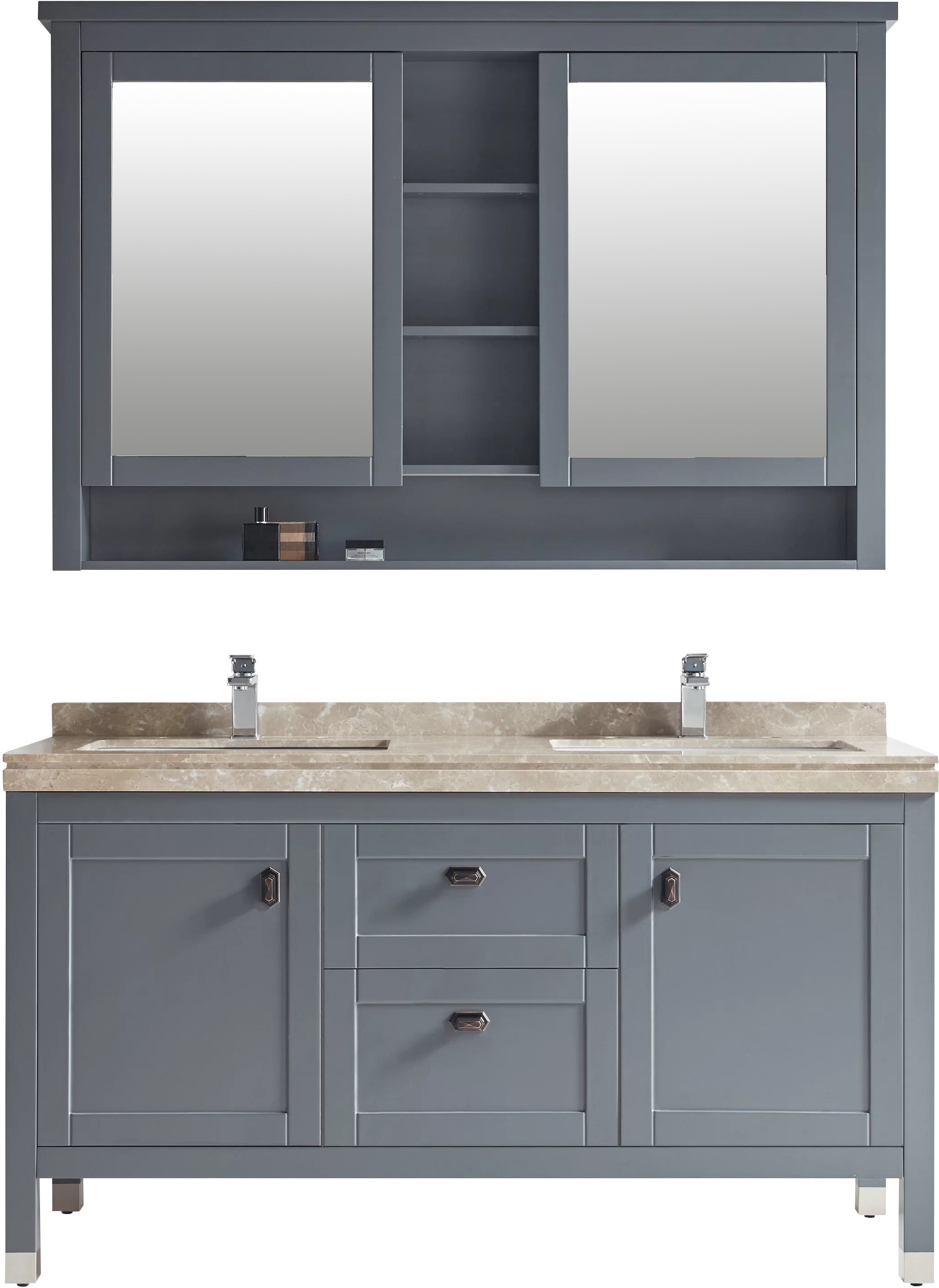 Rosecliff Heights Buford 60 Double Bathroom Vanity Set With Mirror Wayfair