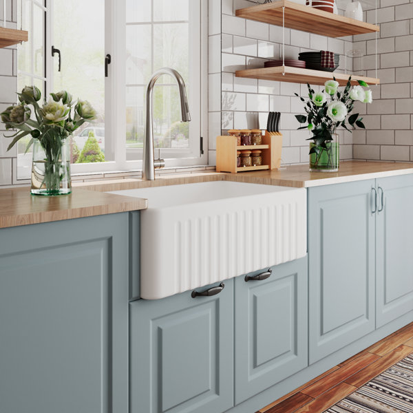 Farmhouse Sink With Drain Board | Wayfair
