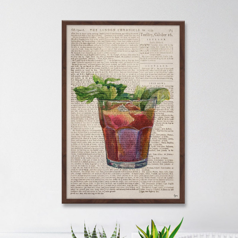 Latitude Run Bloody Mary 2 Framed Watercolor Painting Print