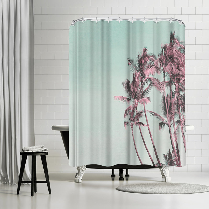 East Urban Home Lebens Art Palm Trees Shower Curtain Wayfair