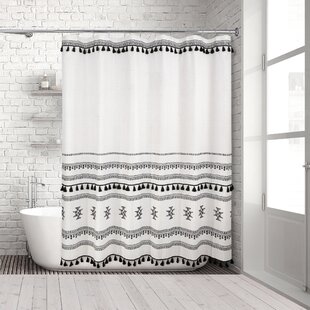 Water Resistant Curtain Orange Blue Boho Shower Curtain Stylish Classy Bathroom Decor Fabric Elegant Plaid
