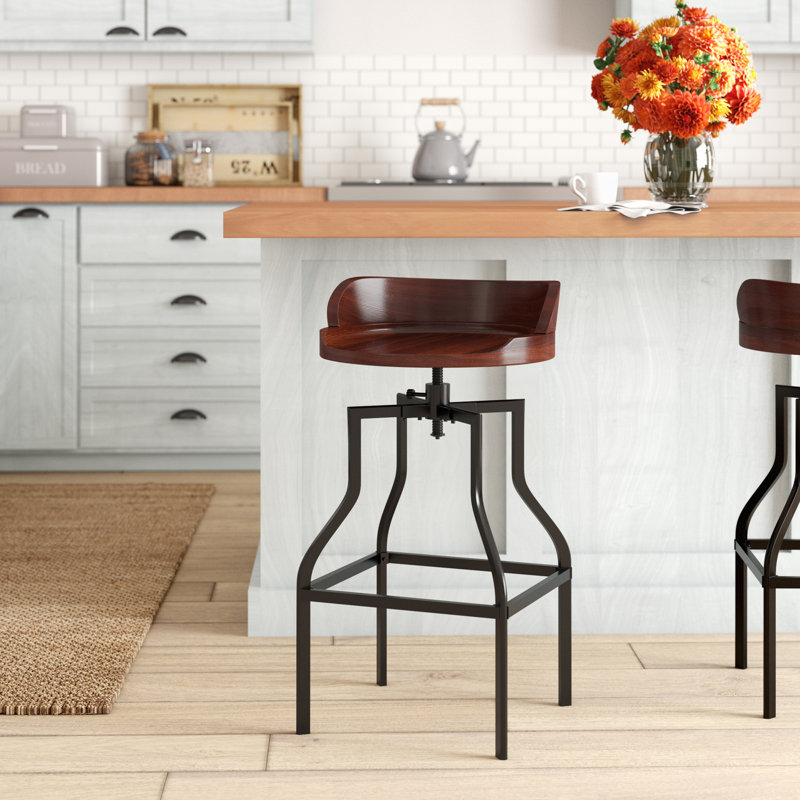 Wood Adjustable Bar Stools Photos