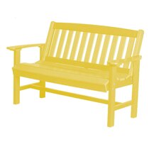 yellow bench outdoor