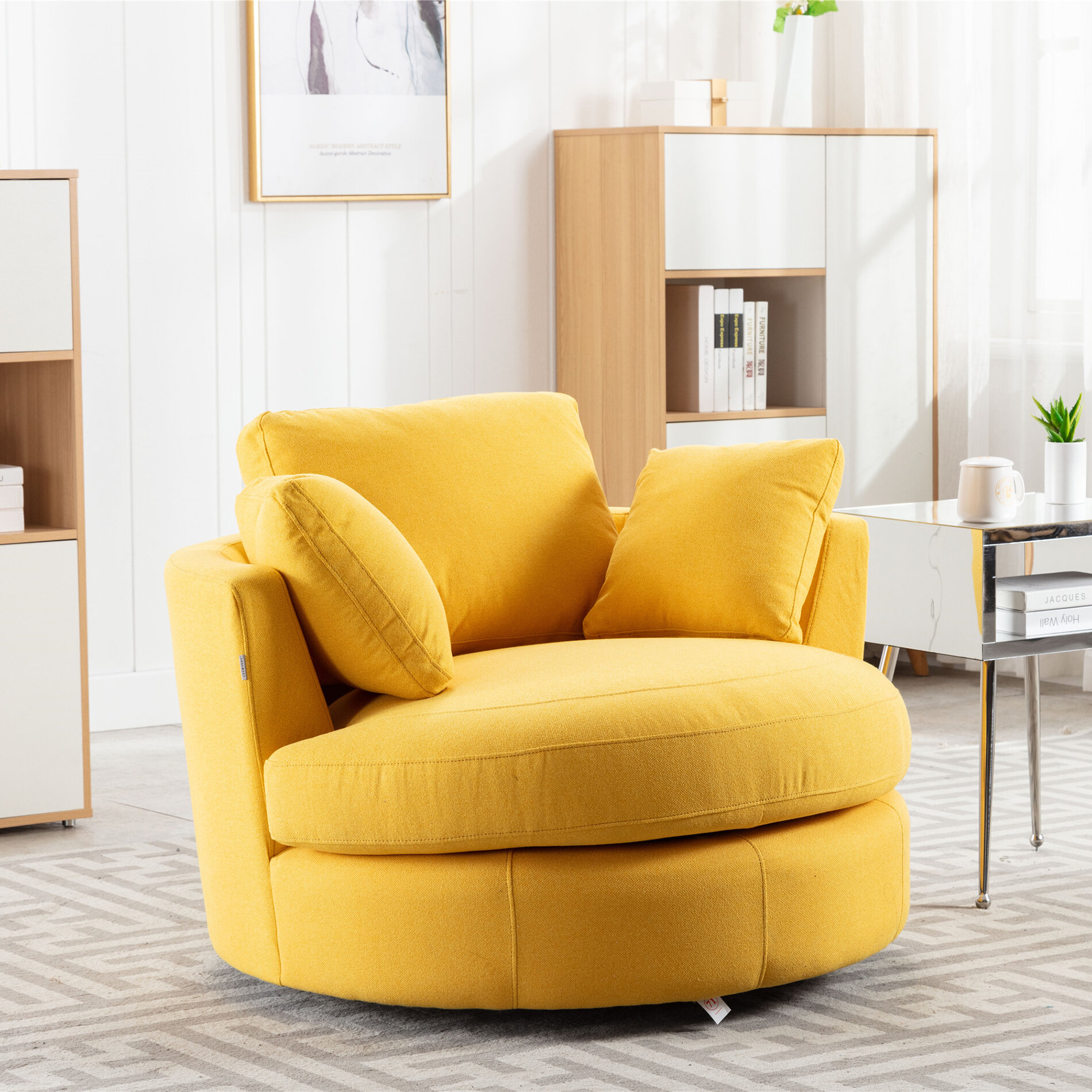 yellow love chair