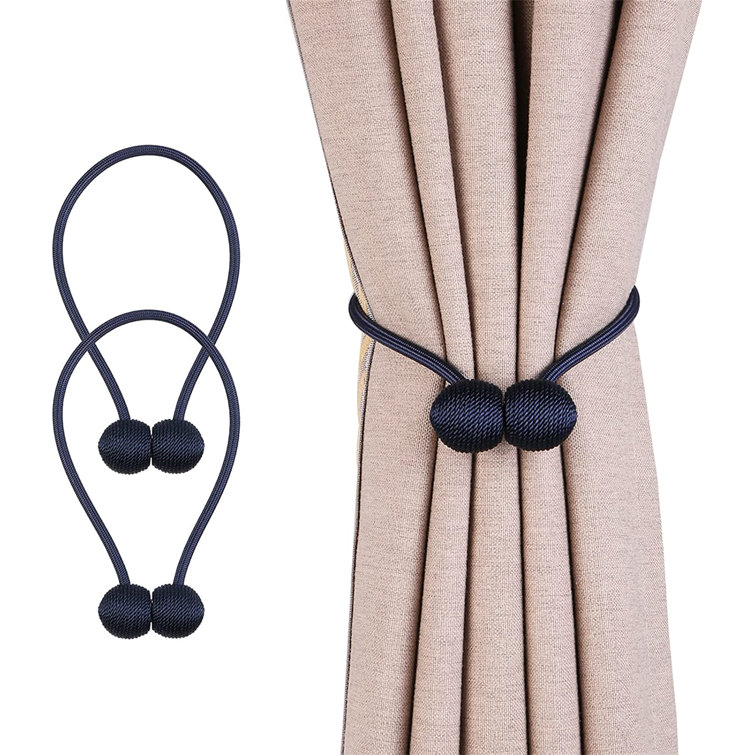 Magnetic Curtain Tiebacks 2pcs Holdback for Blackout and Sheer Window Draperies 
