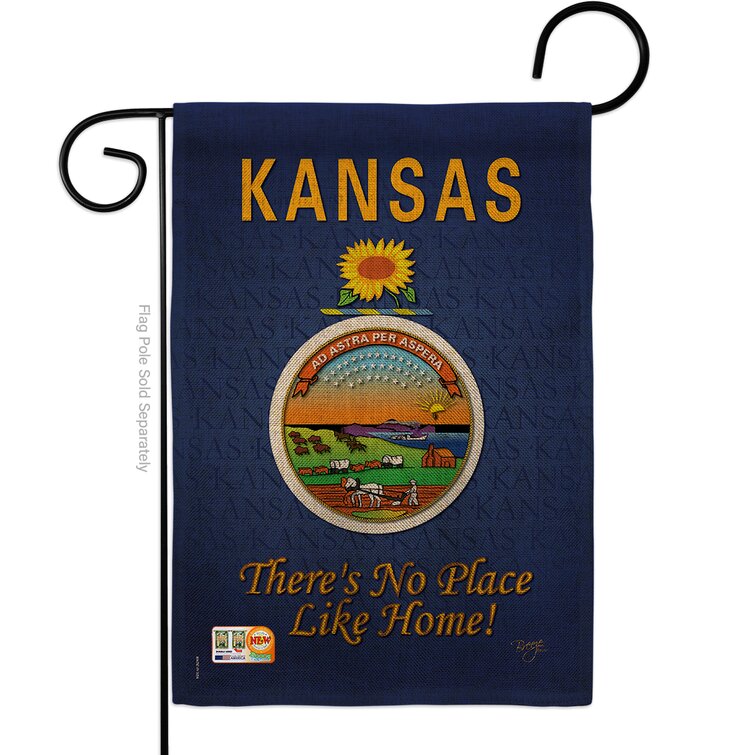 Kansas Burlap Impressions Decorative Garden Flag G158132-DB 