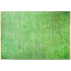 Vibrance Hand-Knotted Green Area Rug