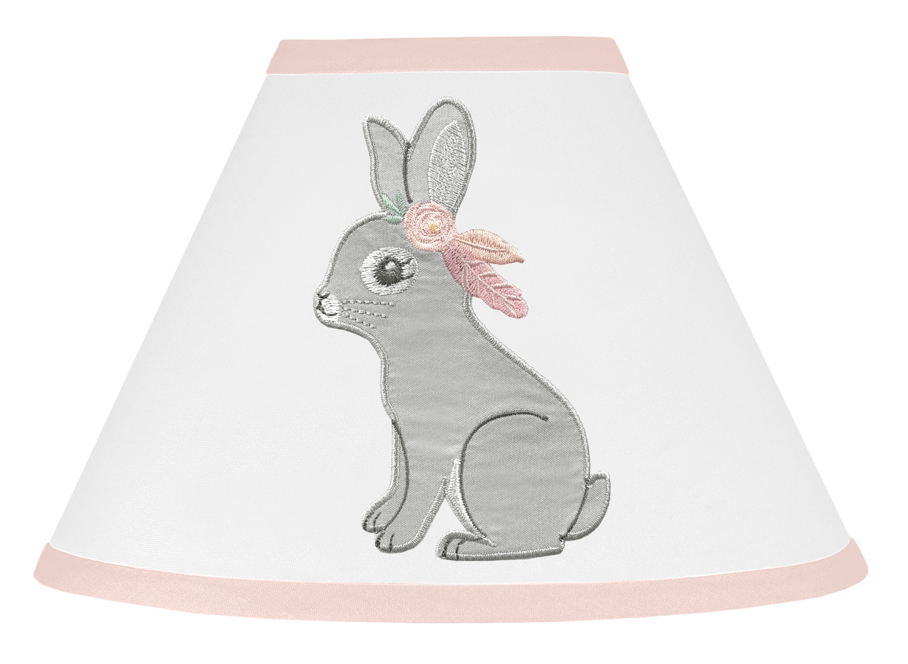 pink and white lamp shade